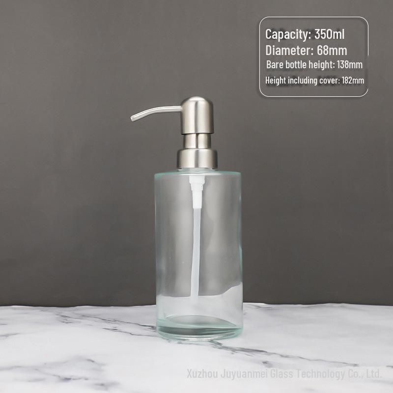 Nordic Style Glass Lotion & Soap Bottle for Home, Hand Sanitizer, and Hotel Shower Gel
