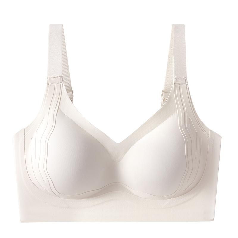 Breathable Non-marking Underwear Women's No Steel Ring Gathers and Closes the Secondary Breasts Comfortable Anti-sagging Adjustment Fixed Cup
