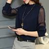 Spring Shirt Back Button Workwear Skin-touching Trendy Elegant Lady Casual Blouse Streetwear