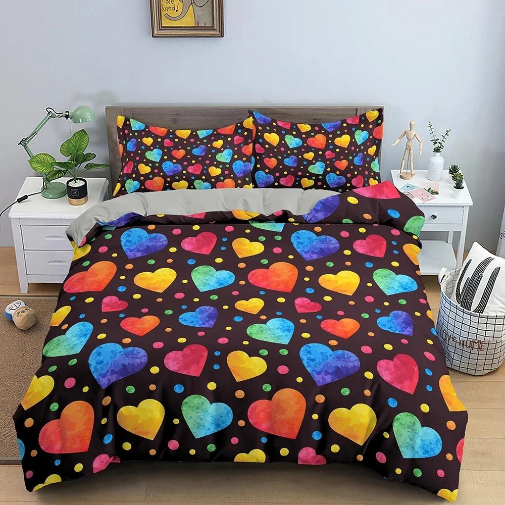 Colorful Geometric Bedding Set 3D Print Quilt  Comforter Cover For Bedroom Luxury Duvet Cover Set King Queen Twin