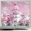Christmas Tree Snowman Pattern Tapestry Bedroom Living Room Home Christmas Decoration