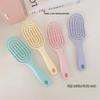 Fluffy Hair Styling Comb: Long Handle, Curved Design, Massage Rib Comb for Home Use