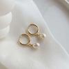European & American Fashion Niche Freshwater Pearl Ear Cuff Luxury Pendant Earrings