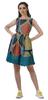 Moomaya Printed Lace Evening Mini Dress For Party Sleeveless Women Clothing