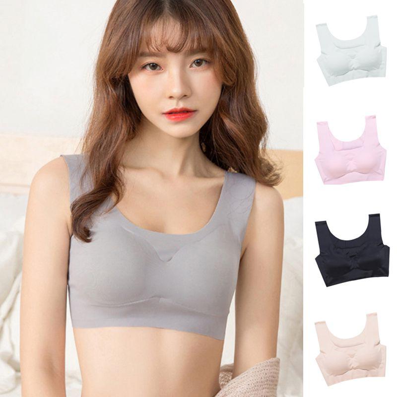 Seamless Plus Size Padded Sports Bra With Breathable Elastic And U Back Design