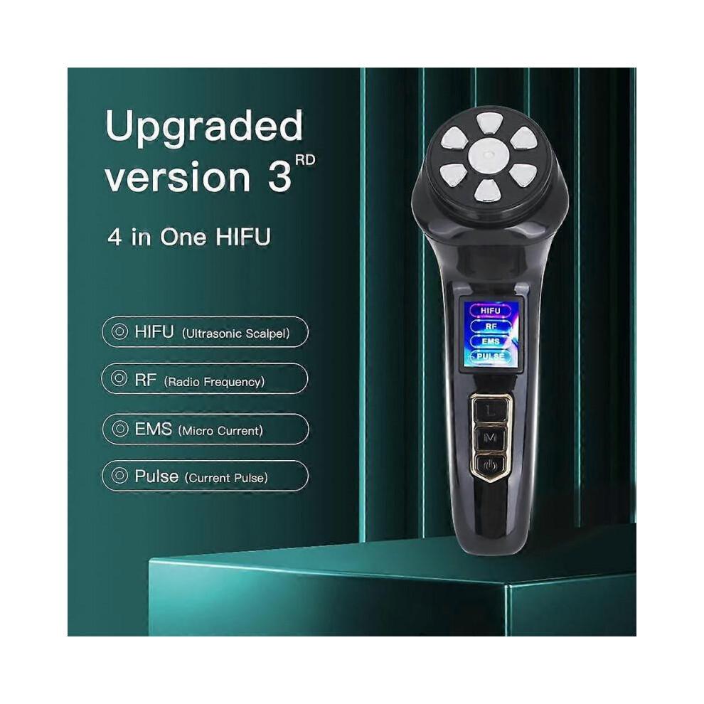 (EU-Stecker) NEUES 4-in-1-Mini-HiFu-Ultraschall-RF-EMS-MFIP-Puls-Gesichtslifting-Hautstraffungs-Anti-Falten-Massagegerät SPA-Schönheitsgerät