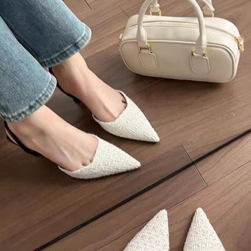 Women's Summer Pointed Toe Closed High Heel Sandals Comfortable Non Slip Sexy Party Casual Shoes