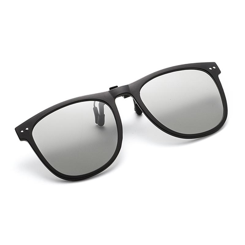 Upturned Sunglasses Clip Discoloration Anti-Ultraviolet Polarized Sunglasses Myopia Driving Sunscreen Glasses
