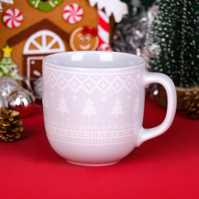 

Christmas Gift Silverbox 350ml Ceramic Mug Christmas Tree Cartoon Reindeer Handle Cup For Coffee Milk Water Xmas Supplies 301-400ml