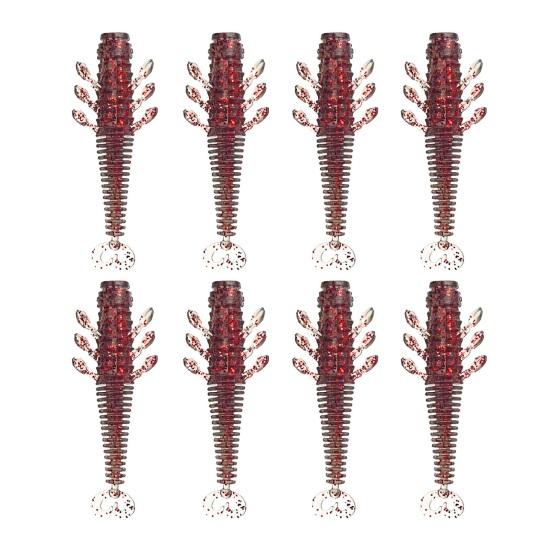 8Pcs/Set 6CM/2.15G Soft Shrimp Lure Realistic Bionic Colorful Scorpion Shrimp Floating Artificial