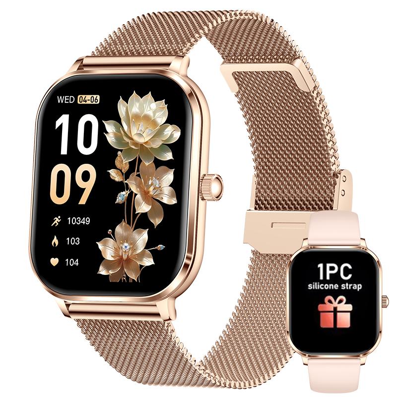 2026 New Women Smart Watch 128M Memory 5 Watch Faces 8 Menu Modes 1.82" IPS Screen BT5.3 Call IP68 Waterproof Sports Tracker