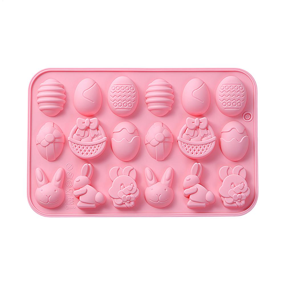 Silicone Mold Easy Release Handmade Craft-Making Tool 3D Rabbit Silicone Chocolate Mold For Ice Soap Cake Cupcake Decoration