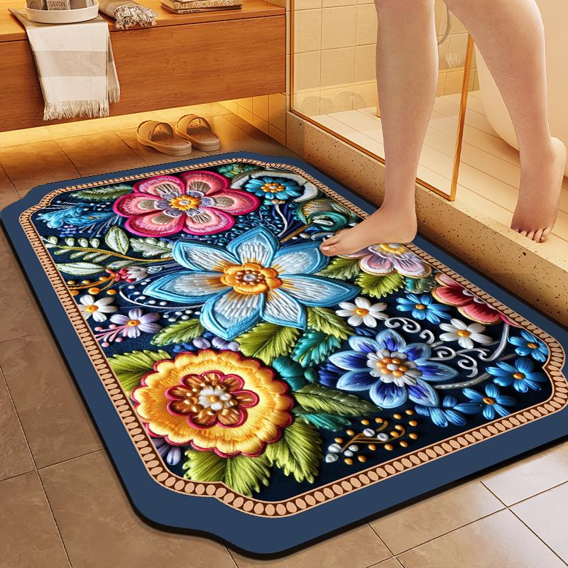 Home Quick-drying Absorbent Toilet Bathroom Door Special Absorbent Foot Mat Bathroom Kitchen Door Bathroom Anti-slip Mat