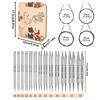 13-Pair Knitting Needle Set, Interchangeable Metal Circular Needle with 4 Flexible Cables, Plus Storage Case with Retaining Bands and Interior Pocket
