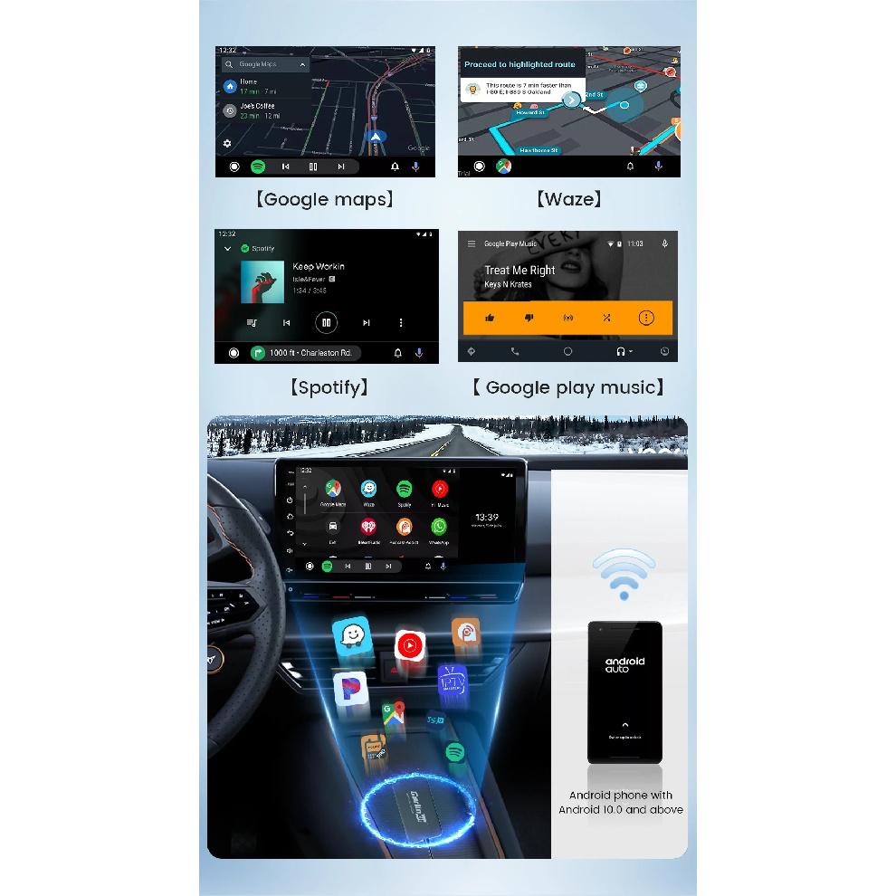 Carlinkit Wired/Wireless CarPlay Wireless Android Auto Dongle Mirror For Modify Android Screen Car Ariplay  Smart Link IOS 14 15