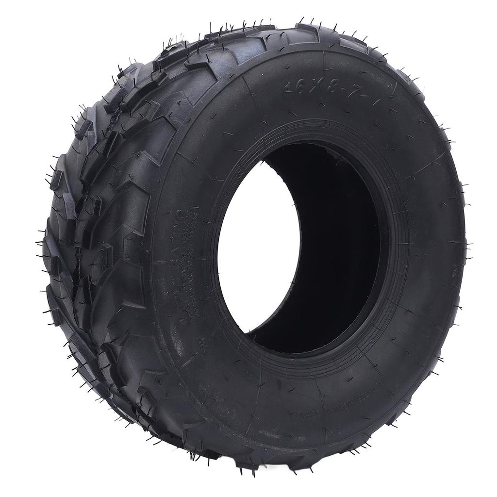 16x8 7 ATV Tire 7 Inch Rubber Anti Slip Enhanced Grip Puncture Resistant Replacement Tire for Quad Off Road Go Kart
