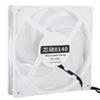 14cm 2000RPM Cooling Fan Low Noise Cooler 4‑Pin PWM Header Interface for ARGB Desktop ComputerWhite