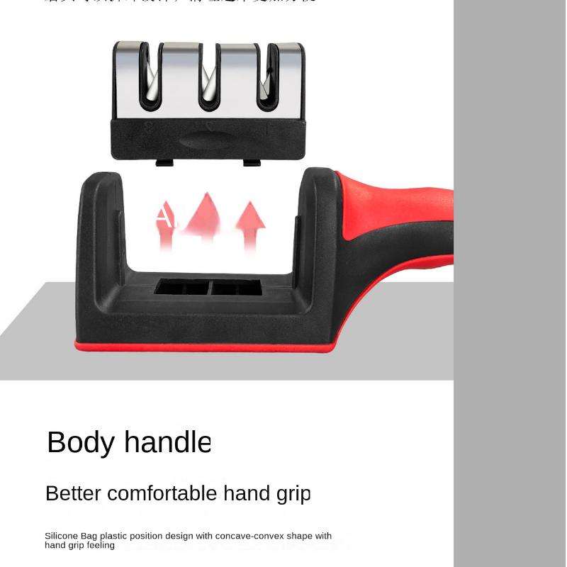 Cuțit de șlefuit manual multifuncțional în trei etape, unealtă de șlefuit de bucătărie