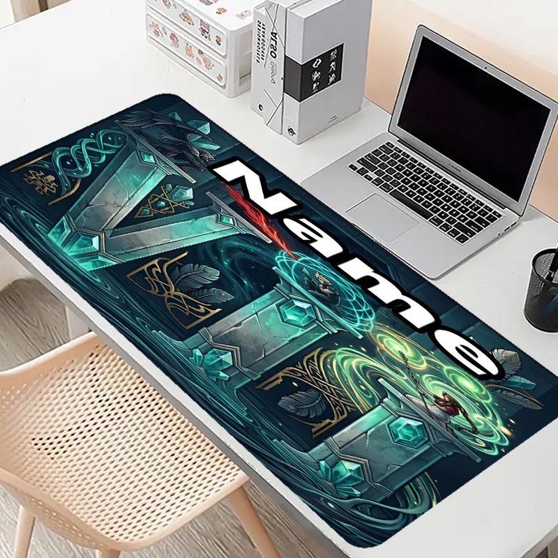 Custom Name Personalized Final Fantasy Pattern Mousepad, Laptop PC Desk Mat, Decorative Desk Mat for Home Keyboard Pad Gift