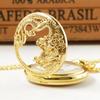 10pcs/lot Wholesale Luxury Gold Dragon Chinese Style Pendant Pocket Watch Lucky Peace Mascot Women Men Gifts Reloj De Bolsillo