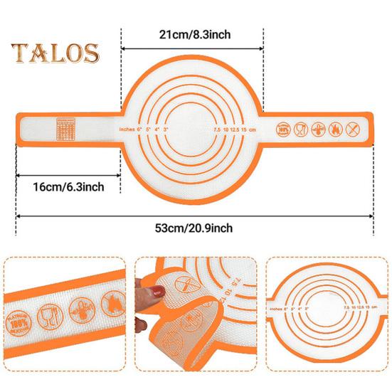 Silicone Baking Mat Non-Stick Easy Clean Dough Kneading Mat High-Temperature Resistance Sling Pot Holder for Oven with Long Handles