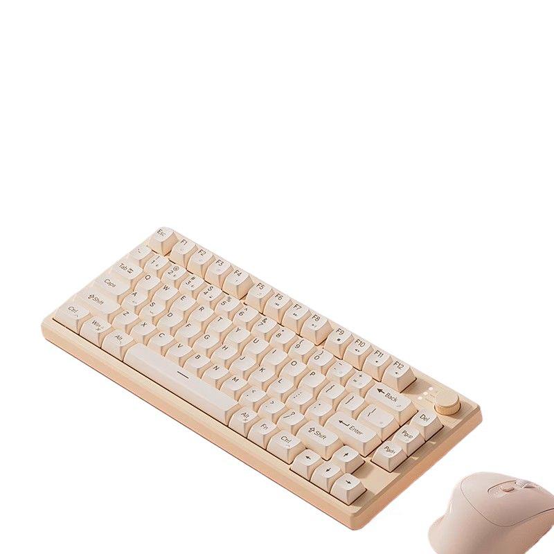 Ultra-Quiet Wireless Gaming Keyboard for Girls – Mechanical Feel, Ideal for Office, Computer, and Laptop Typing