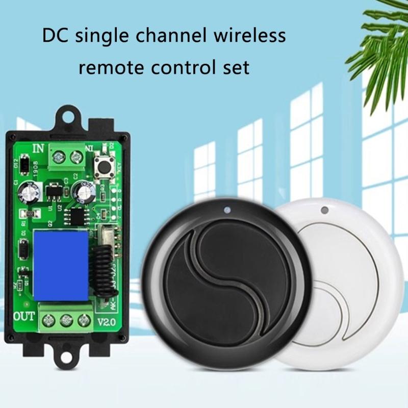 433MHz DC12V Receiver & Transmitter Long Distanced Wireless Remote Control Switches Set 1CH for Electric Curtain