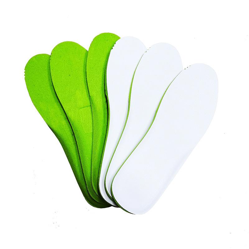 

Technology buffer shock absorption sports insoles men and women breathable sweat absorption deodorant high elastic heightening air cushion 46 yards 47 48/Thickness 1CM зелёный