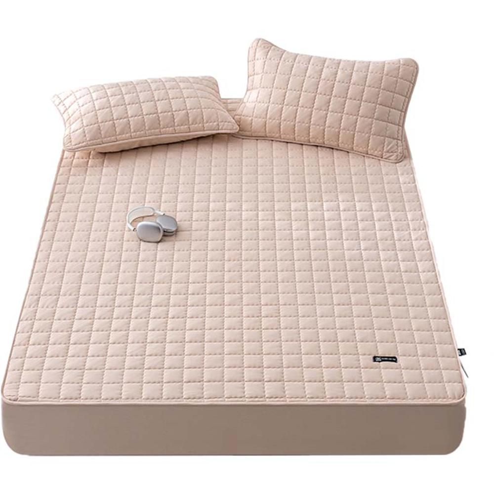 Soft Waterproof Bed Cover Double Queen King Couple Bed Fitted Sheet Breathable Noiseless Washable Bed Mattress Cover Protector