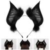 2025 Halloween Bat Headband Gothic Bat Ears Hair Band Masquerade Party Headdress for Role-Play Photoshoot Stage