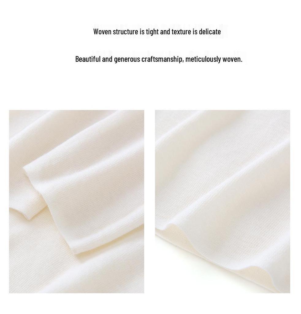 Spring 2026 Women's U-Neck Ultra-Thin Knit Base Layer Top - 100% Pure Wool Yangzi Yarn