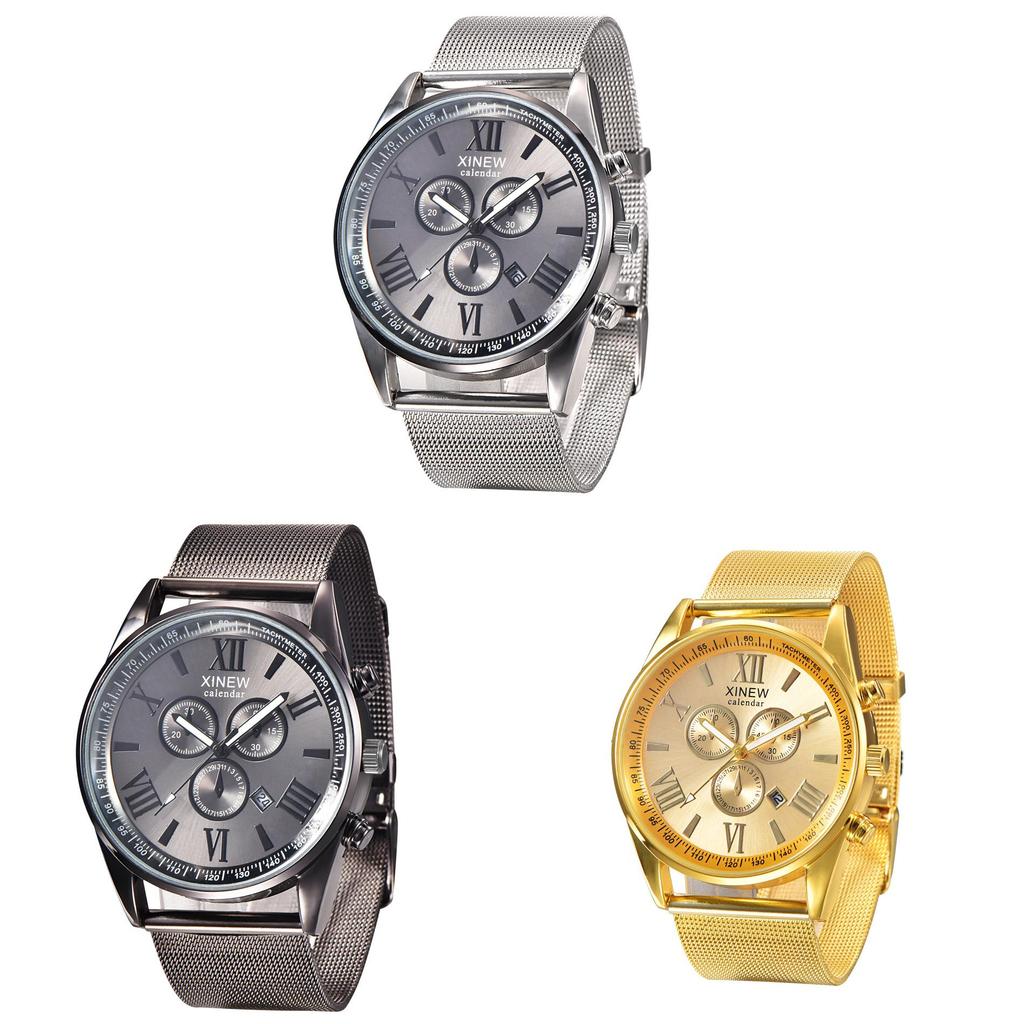 Premium Quality Mens Stainless Steel Military Watch With Elegant Date Functionality