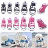 Pet Dog Shoes Denim Canvas Sneaker Puppy Sporty Cloth Shoes Pink Blue Pet Dog Boots Lovely Shoes for Small Dogs