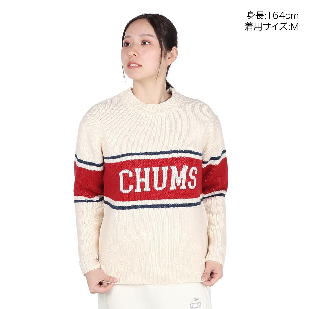 Chums College Knit Crew Top In White Women's