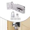 Door Latch Padlock Hasp Lock Reliable Security Comprehensive Security Stainless Steel Padlock Set Drawer 4 Inches