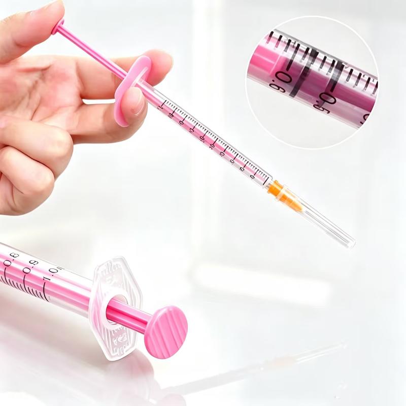 Disposable Syringes With Needles 10Pcs 1ml Clear Accurate Scale for Pet Feeding Gardening Plant Nutrient Dosing