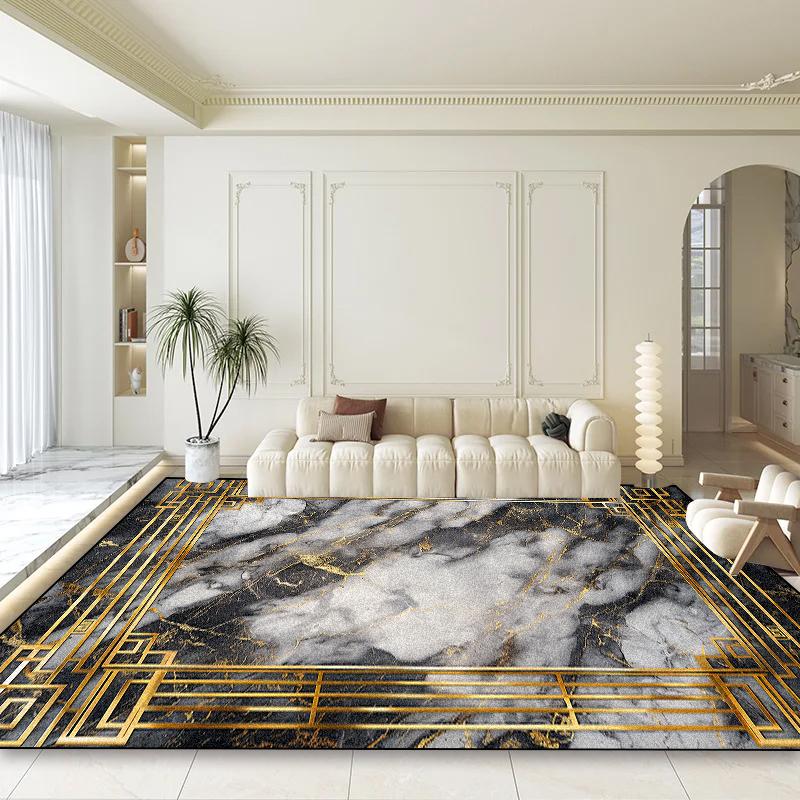 Moderní luxusní velký koberec pro dekoraci obývacího pokoje Domácí abstraktní koberce Protiskluzové koberce do ložnice Koberce do salonku Snadno čistitelná podložka pod stůl