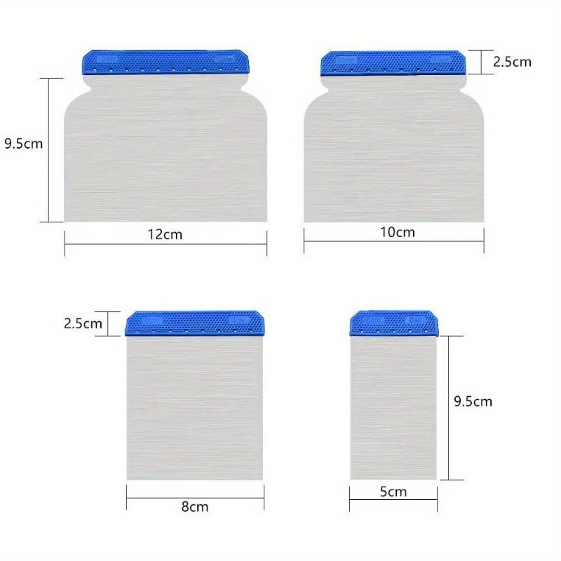 

4 Pcs Shankless Blade Painting Tools Kit Seriously Good Continental Filling Knives Quick To Use for Home Drywall Repair Brown