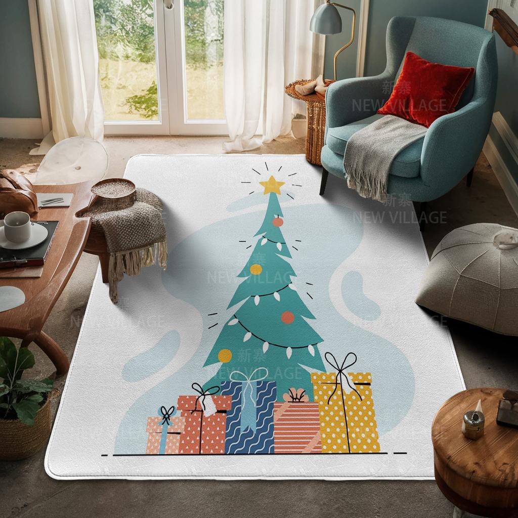House entrance carpet Home door mat Living Room Bath Foot bathroom non-slip water absorption rugs bath Merry Christmas winter
