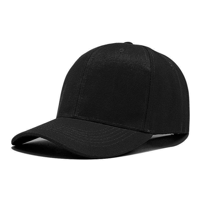 Solid color hardtop baseball cap acrylic hat hot selling versatile cap sun hat printing