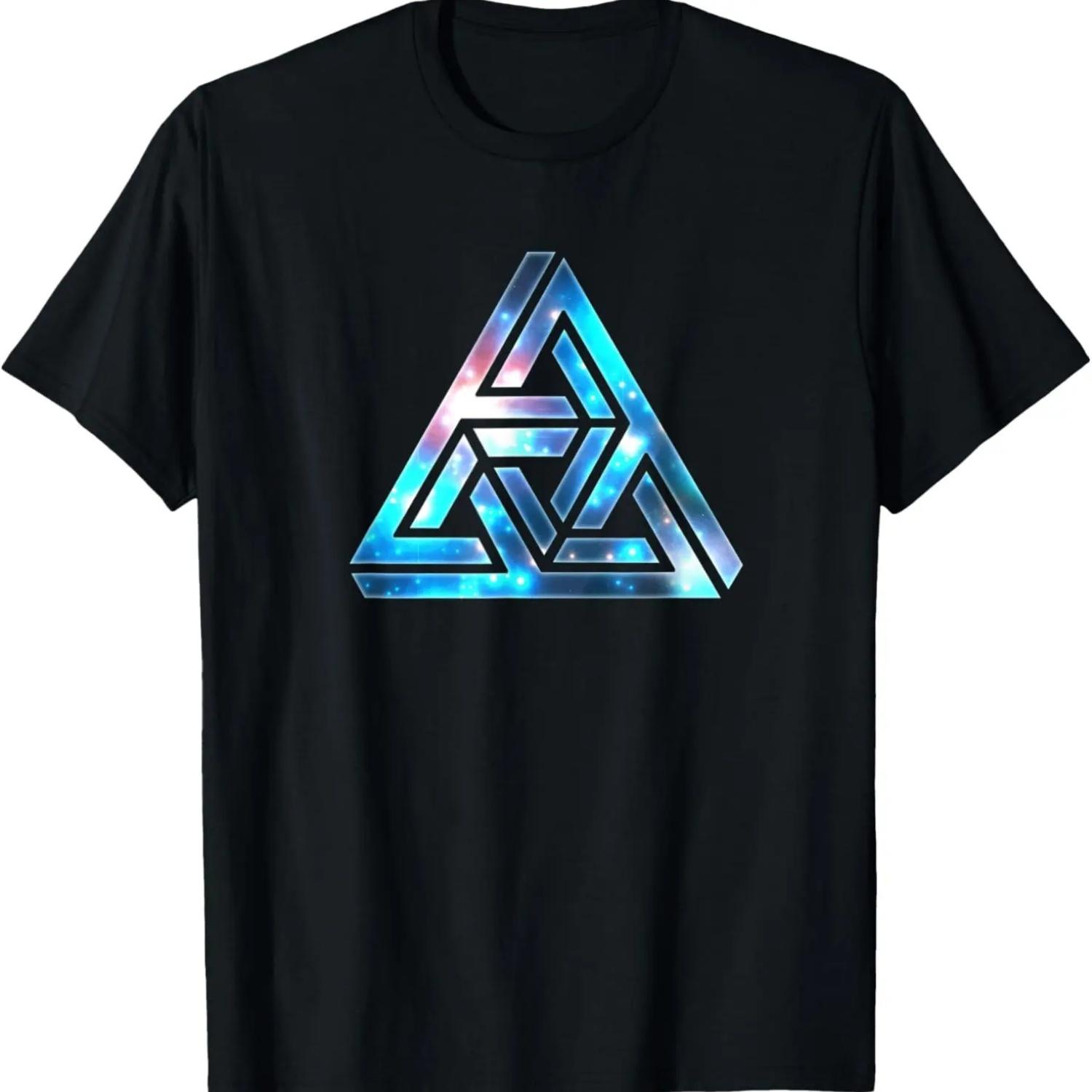 Penrose Tribar, optical illusion, impossible triangle, maths T-Shirt XXXXXL чёрный