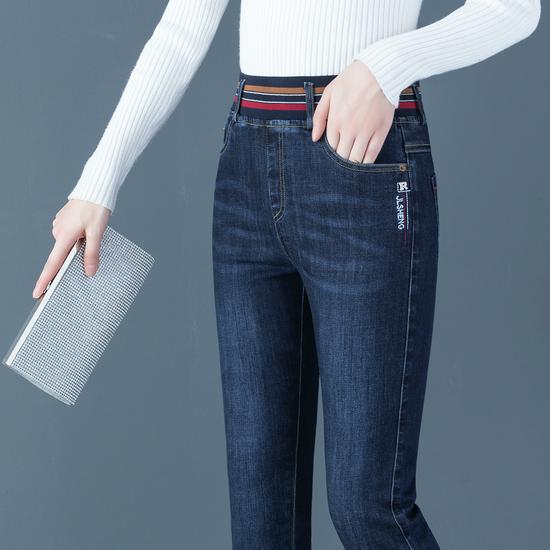 Woodpecker High-Waisted Stretch Skinny Jeans for Women - 2025 Slimming Elastic Pants for Spring/Autumn