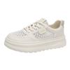 [Fanfna] thick-soled little white shoes women's mesh sports shoes 2025 summer new height-increasing casual versatile board shoes