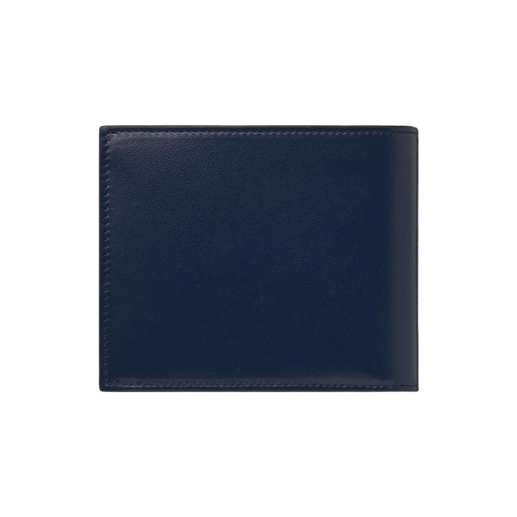 Montblanc Hexagonal White Star Calfskin Wallet Men Wallet Ink-Blue 131934