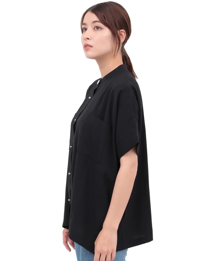 Titicaca Concho Button Simple Short Band Free OSJBD154 Women's Cool-to-the-Touch Shirt, Design, Sleeve, Collar, Size, Black,