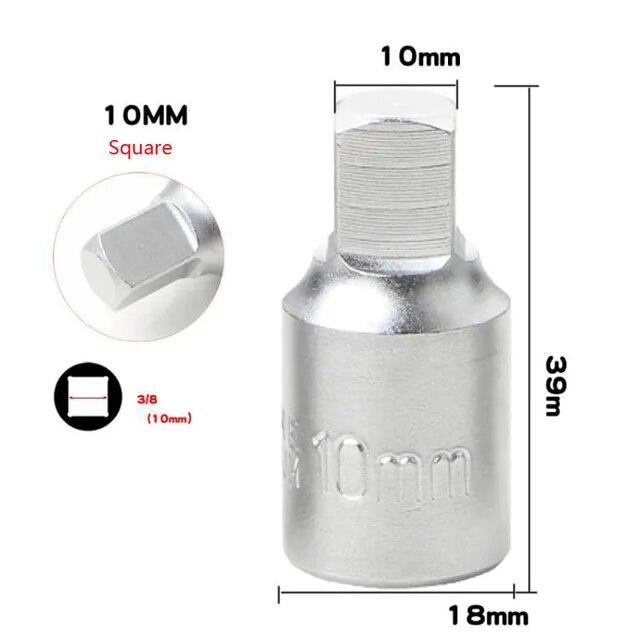 M16 H17 S8 S10 Oil Sump Drain Plug Socket Wrench 3/8'' Drive Auto Repairing Transmission Gearbox Screw Wrench Car Repair Tool