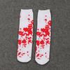 Halloween Bloody Stockings Thigh High Stocking Knee Highs Socks for Halloween Cosplay Party Printed Long Tube Socks