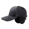 Men's Autumn Winter Woolen Hat Middle-Aged and Elderly Thick Warm Ear Protection Baseball Cap