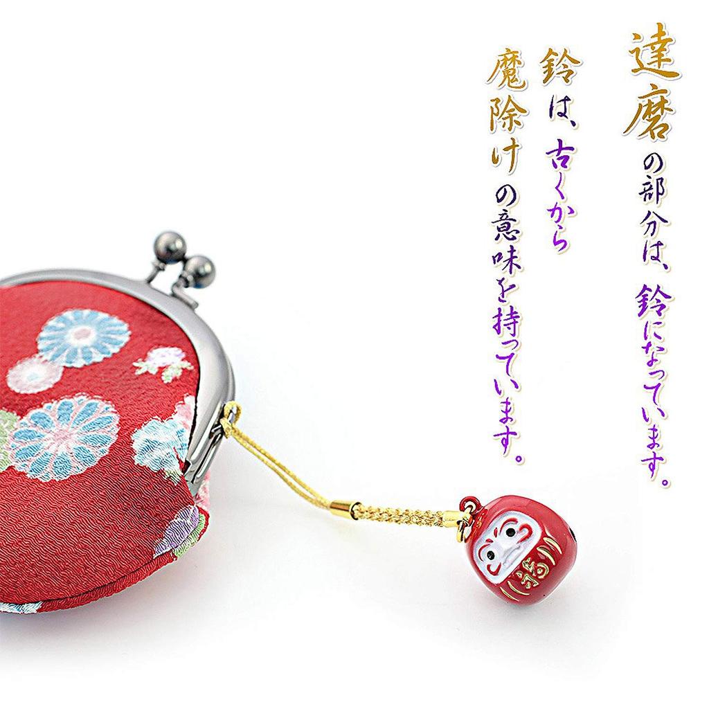 Daruma Strap Bell Daruma Netsuke Keychain Red Auspicious Charm Set of 10 [Barzaz]