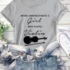 Violin Print T-Shirt - Classic Round Neck Ultra-Soft Short Sleeves Sports-Inspired Tee for Women Perfect for Casual Occasions